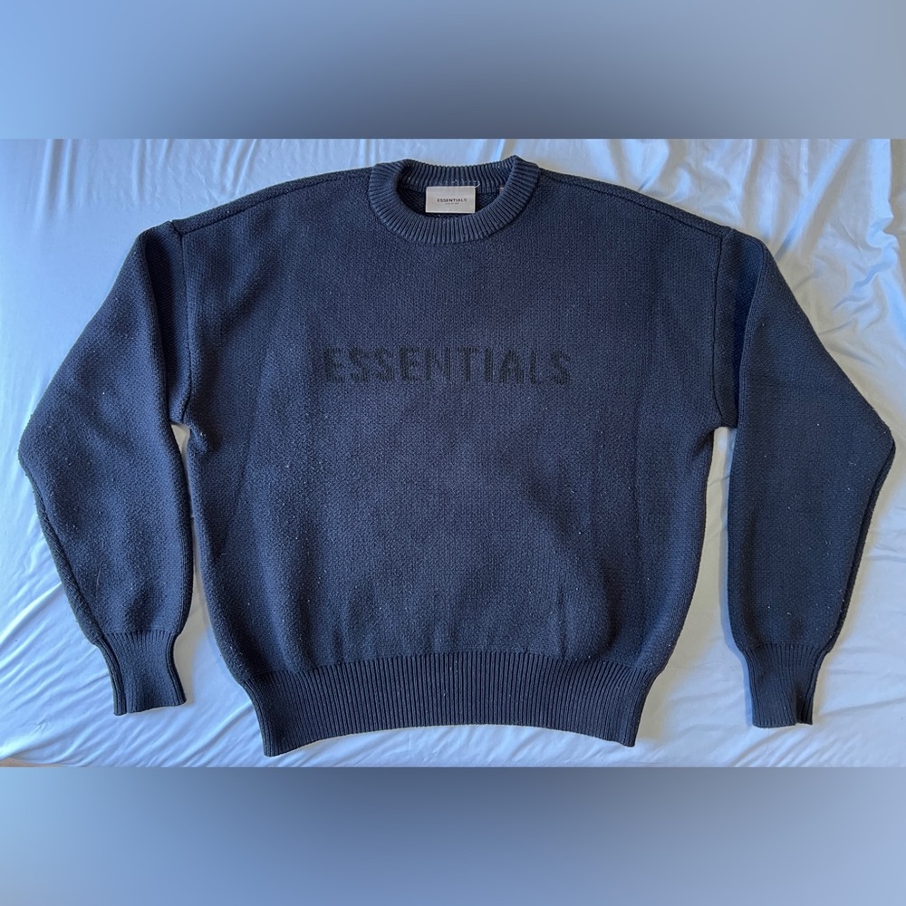 Essentials by Fear of God x SSENSE Knit Sweater in Dark Navy - Size S - Unisex